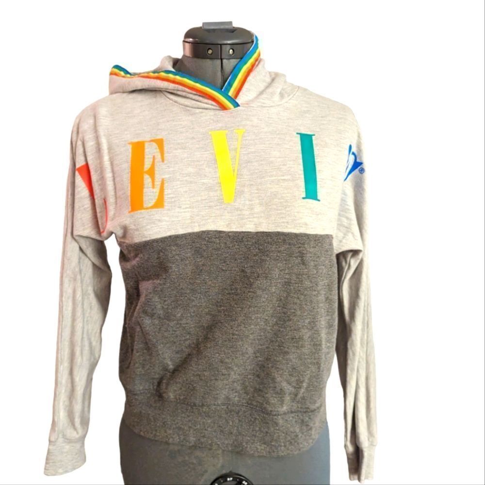 Levi's gray and rainbow sweatshirt‎